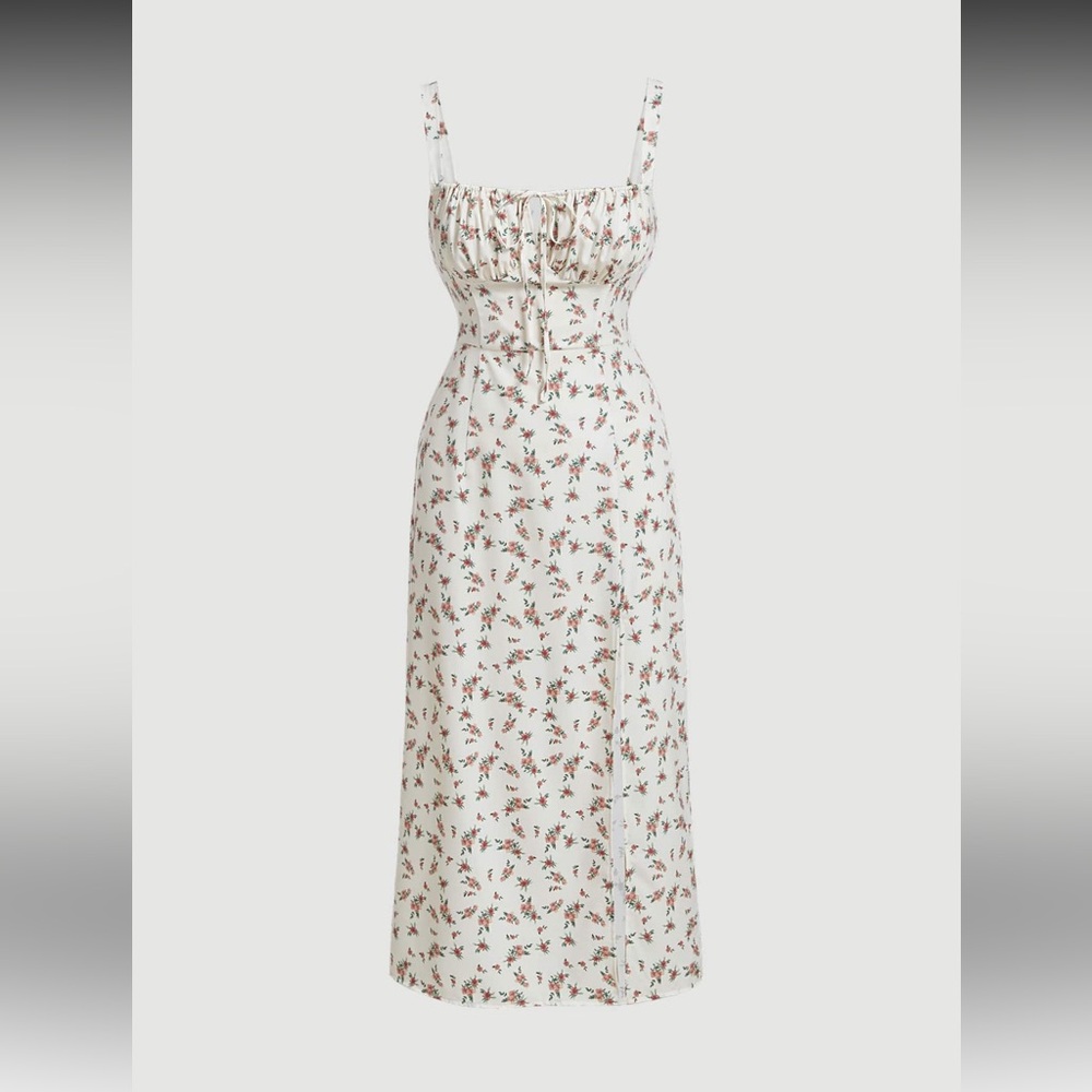 Floral White Maxi Dress